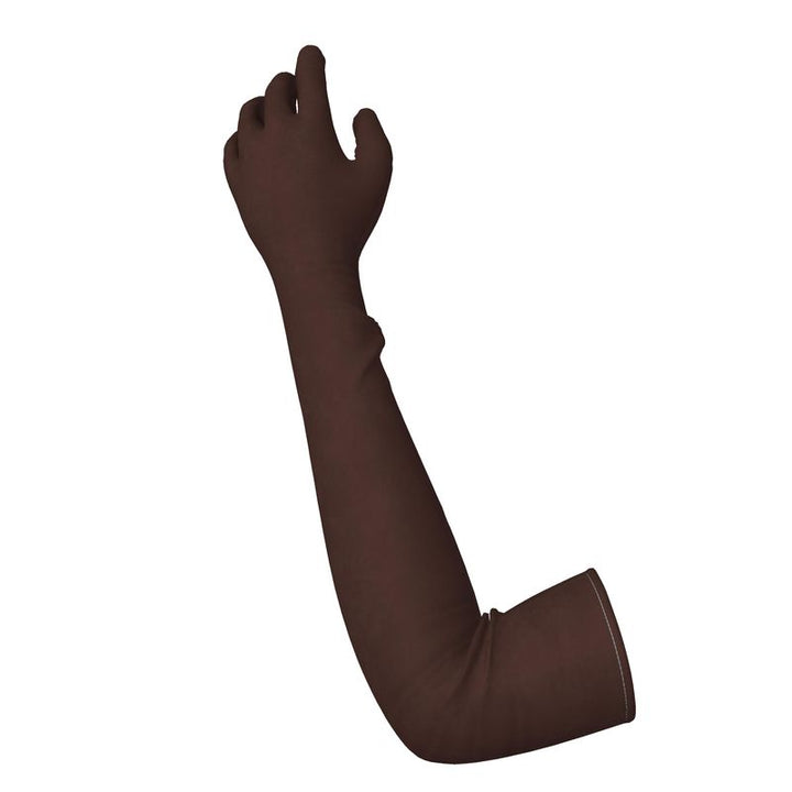 Chocolate Brown Long Gloves  Designed by B. C. Riley