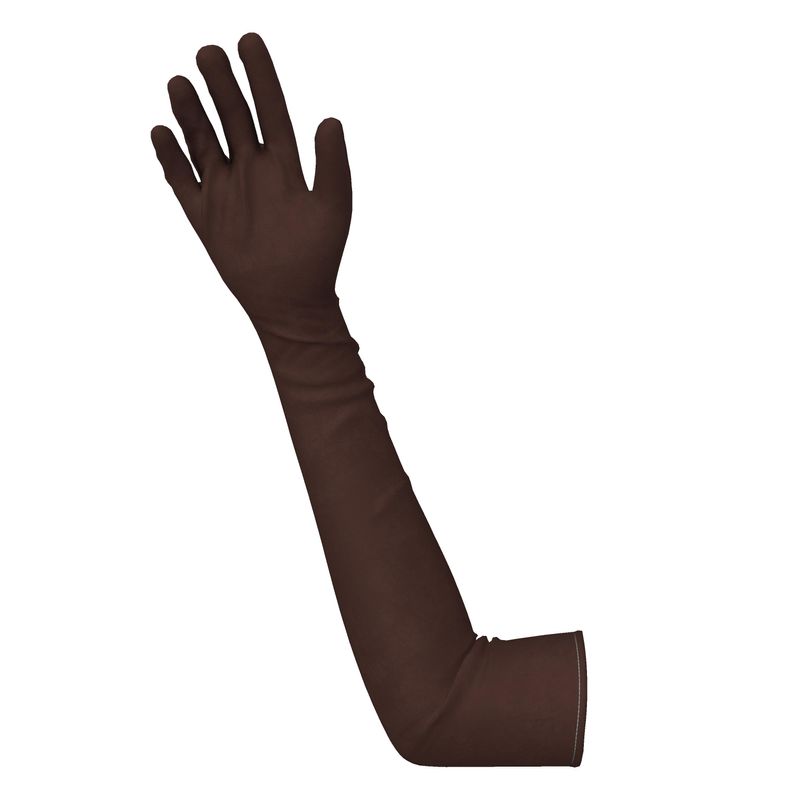 Chocolate Brown Long Gloves  Designed by B. C. Riley