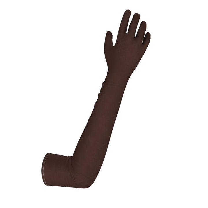 Chocolate Brown Long Gloves  Designed by B. C. Riley