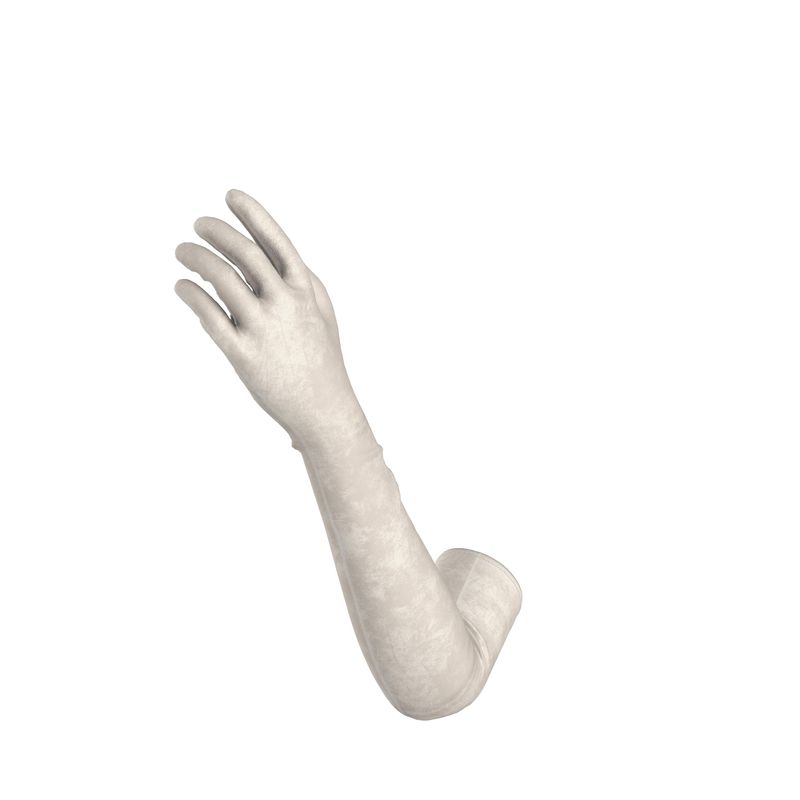 Cream / Off-White Long Gloves  Designed by B. C. Riley