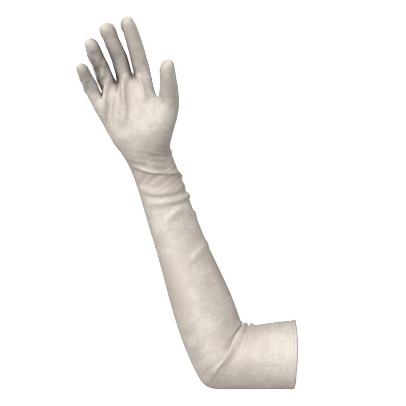 Cream / Off-White Long Gloves  Designed by B. C. Riley