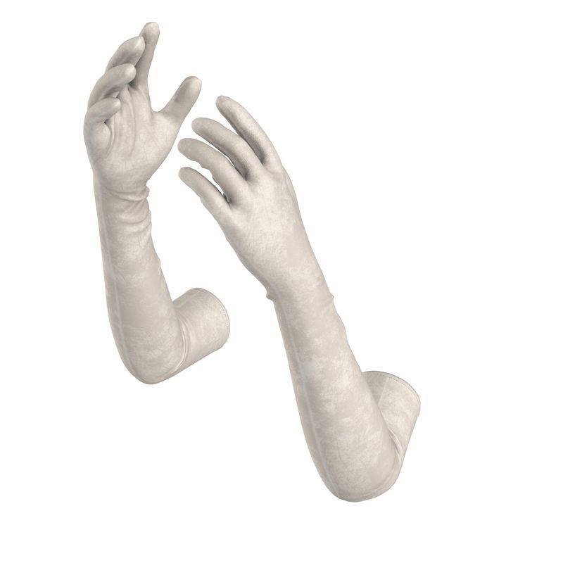 Cream / Off-White Long Gloves  Designed by B. C. Riley
