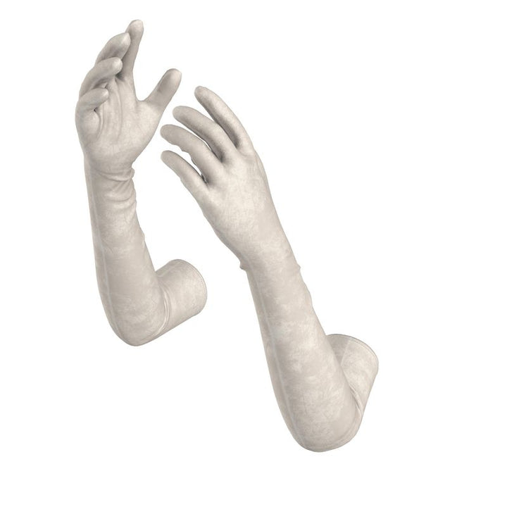 Cream / Off-White Long Gloves  Designed by B. C. Riley