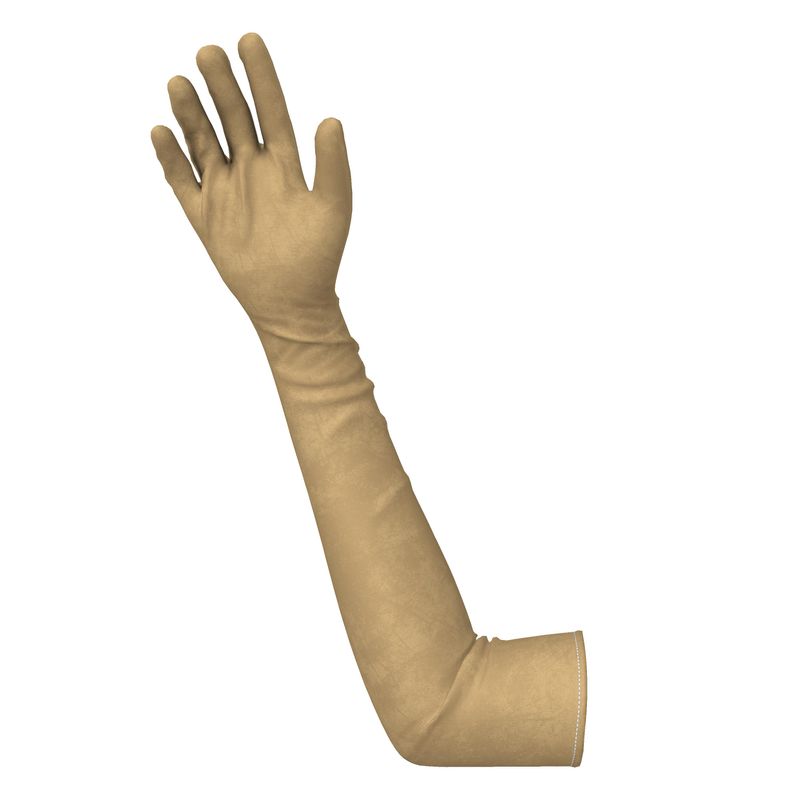 Champagne Gold Long Gloves  Designed by B. C. Riley