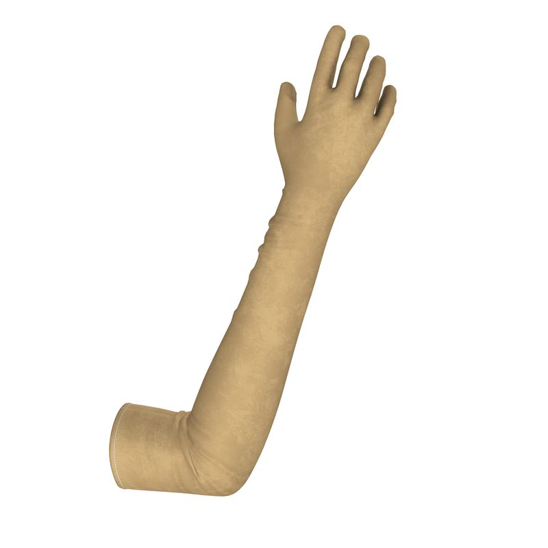 Champagne Gold Long Gloves  Designed by B. C. Riley