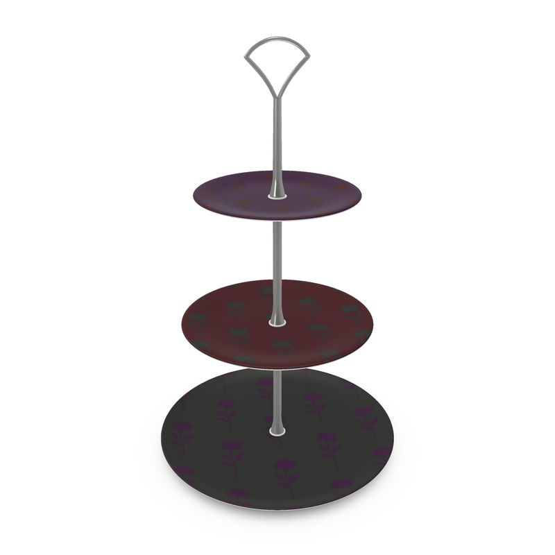 Designer Cake Stand — Magnolia Noir Collection by B. C. Riley