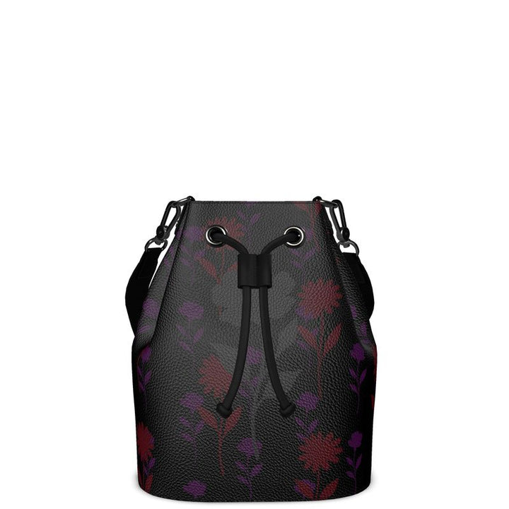 Designer Leather Bucket Bag — Magnolia Noir Collection by B. C. Riley