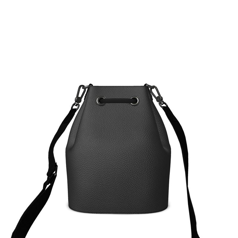 Designer Leather Bucket Bag — Magnolia Noir Collection by B. C. Riley