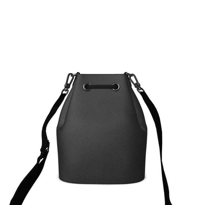 Designer Leather Bucket Bag — Magnolia Noir Collection by B. C. Riley