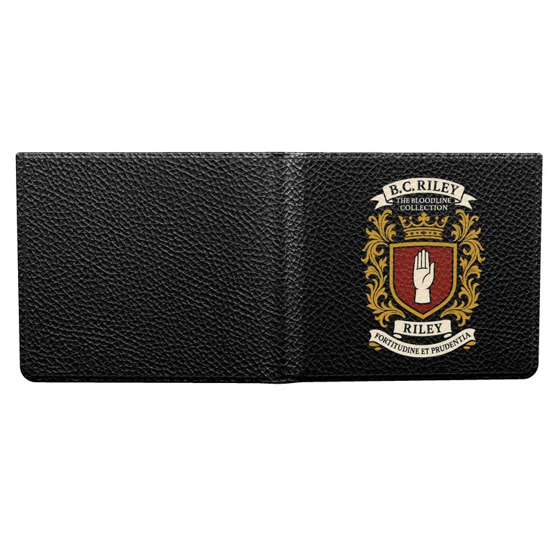 “Bloodline Crest” Designer Leather Wallet by B. C. Riley