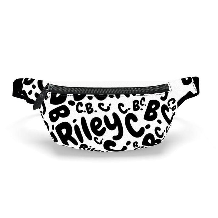 “Monogram Mirage” Designer Leather Fanny Pack by B. C. Riley