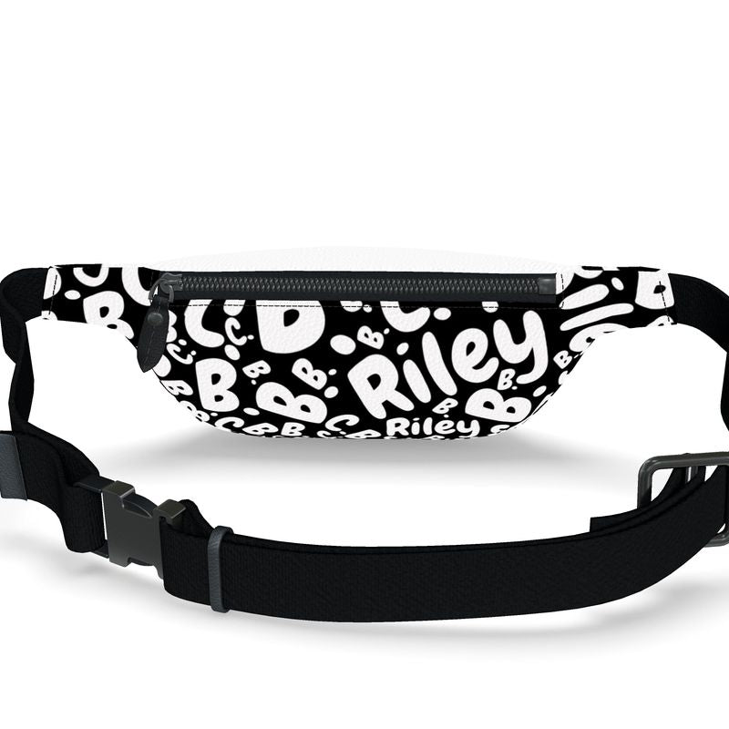 “Monogram Mirage” Designer Leather Fanny Pack by B. C. Riley