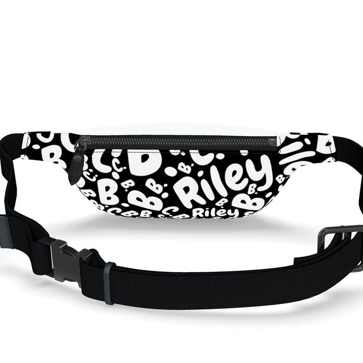 “Monogram Mirage” Designer Leather Fanny Pack by B. C. Riley