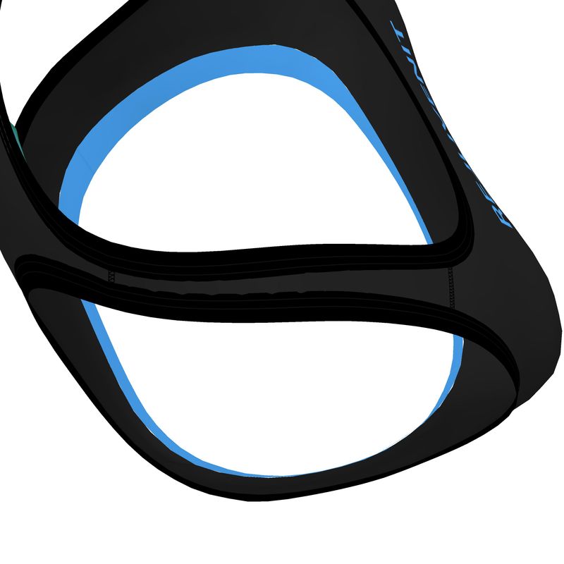 Black & Blue Trimmed Designer Sports Bra by Rejuvenit