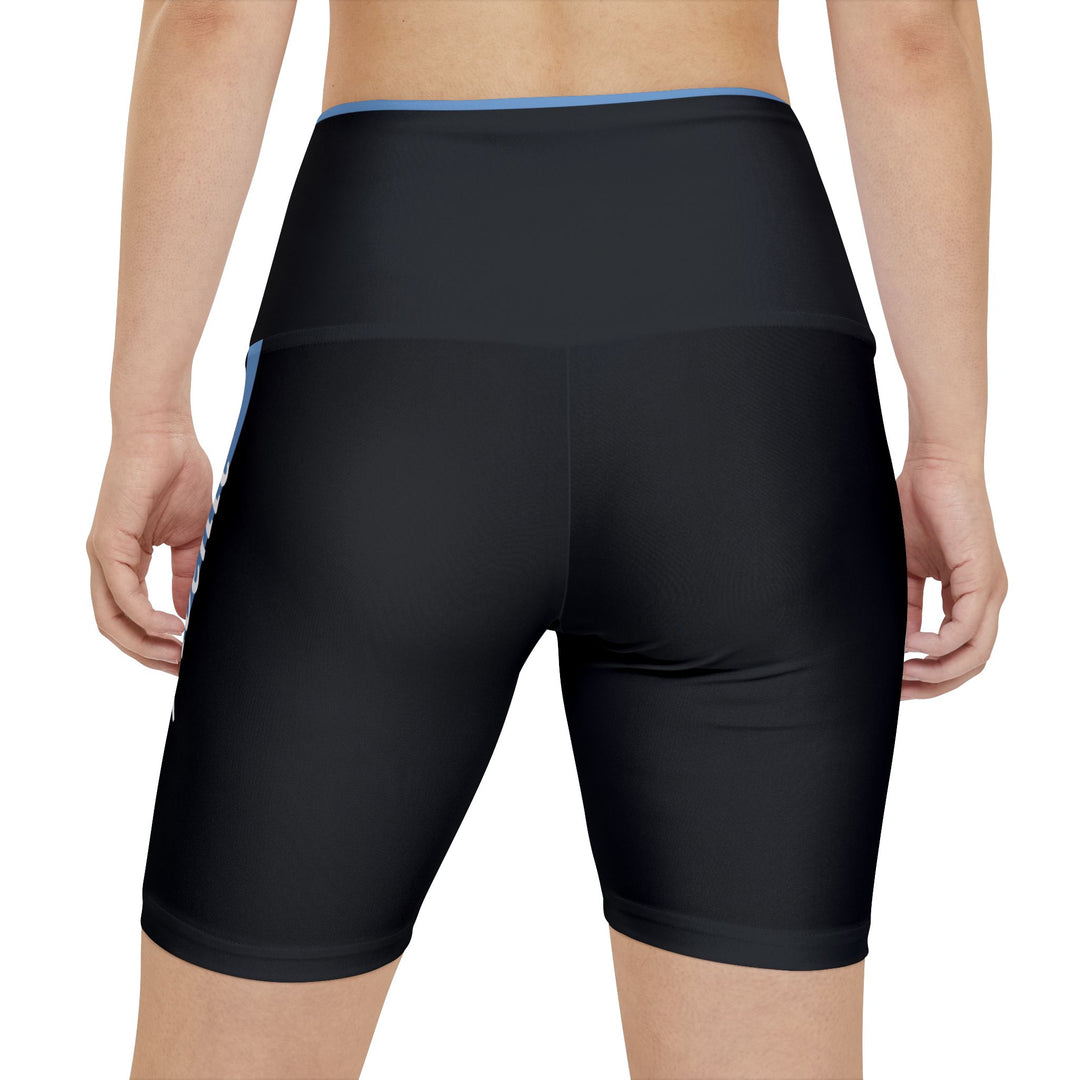 Rejuvenit Core Stripe High-Waist Workout Shorts