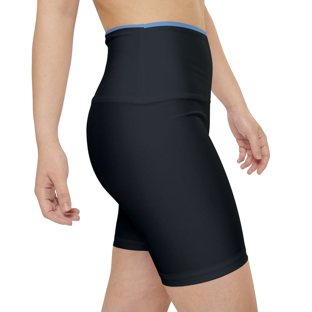 Rejuvenit Core Stripe High-Waist Workout Shorts