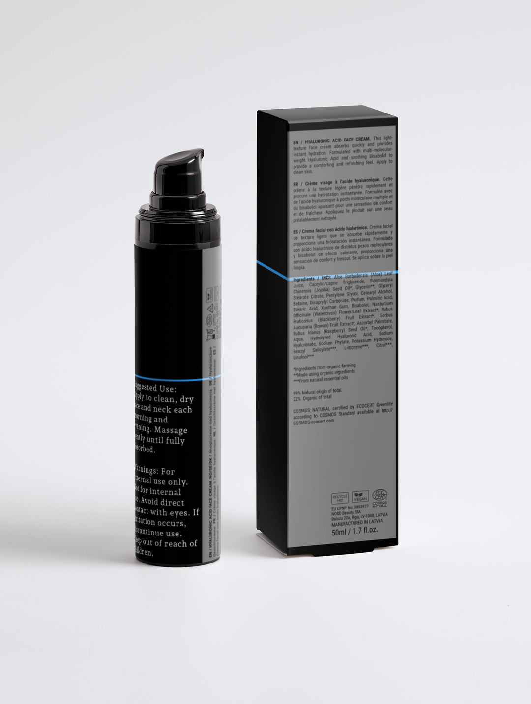 Hyaluronic Acid Face Cream for Men by Rejuvenit (50 ml / 1.69 fl oz)